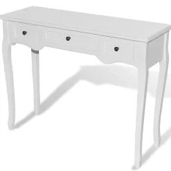 vidaXL Mesas-Mesa consola tocador con tres cajones s