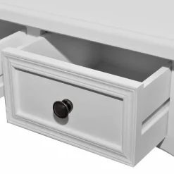 vidaXL Mesas-Mesa consola tocador con tres cajones s