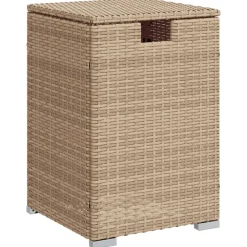 vidaXL Mesa cubierta para bombona de propano ratán 40x40x60 cm Beige