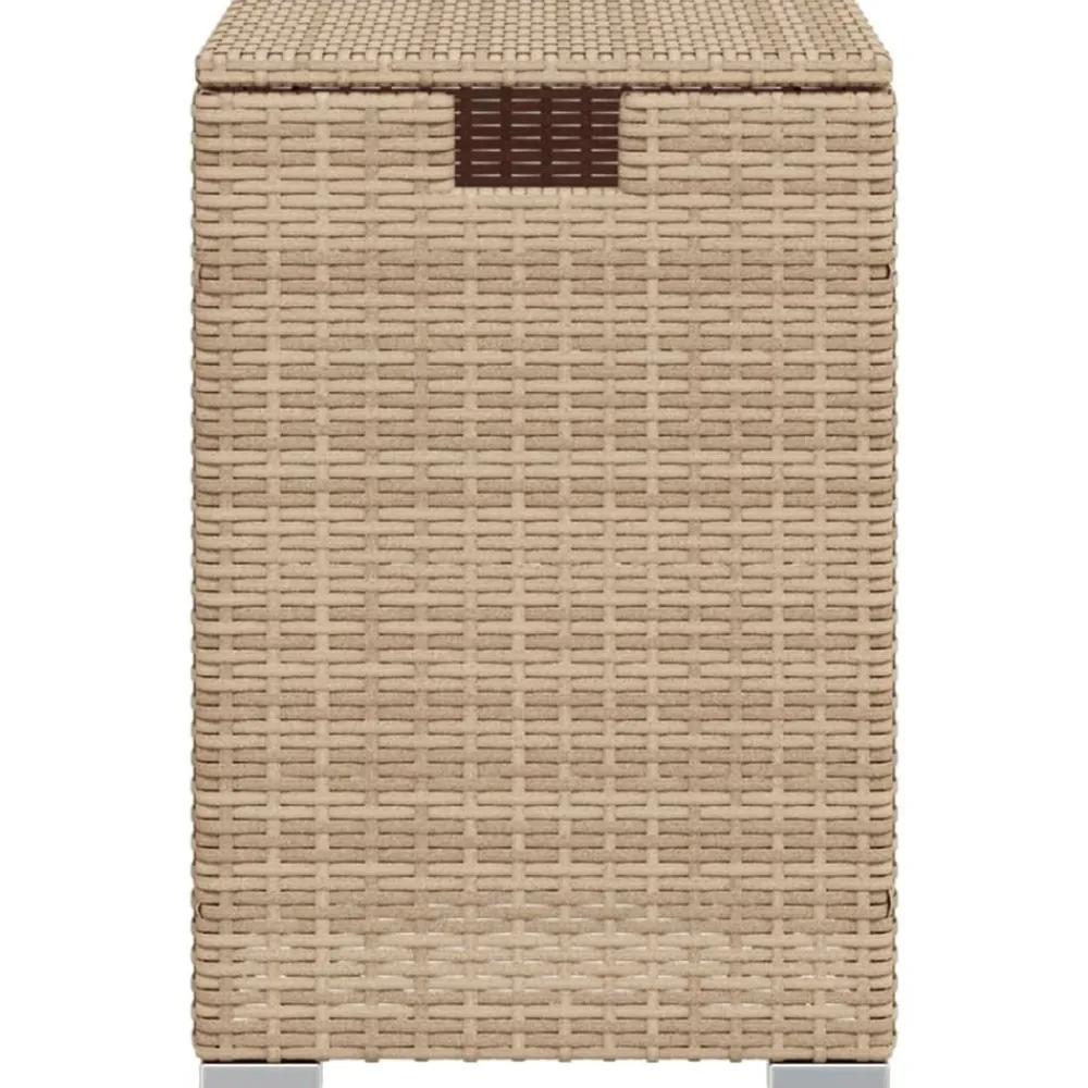vidaXL Mesa cubierta para bombona de propano ratán 40x40x60 cm Beige