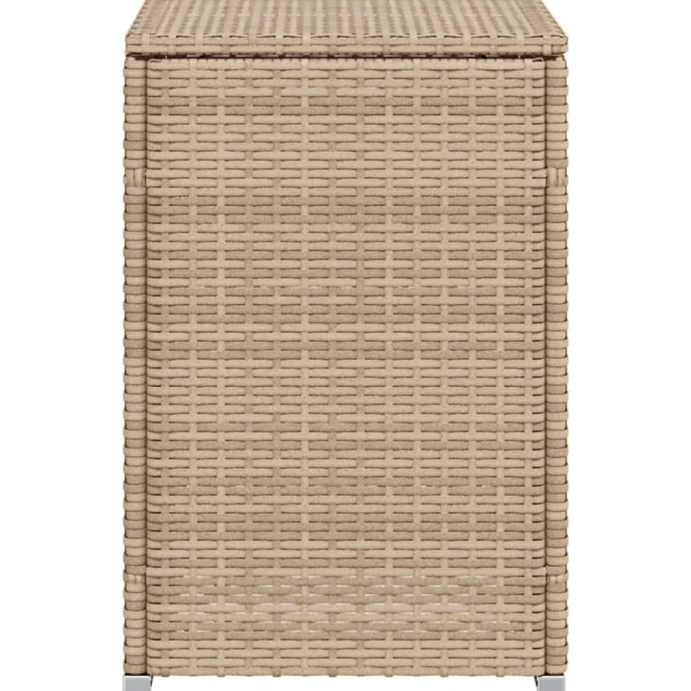 vidaXL Mesa cubierta para bombona de propano ratán 40x40x60 cm Beige