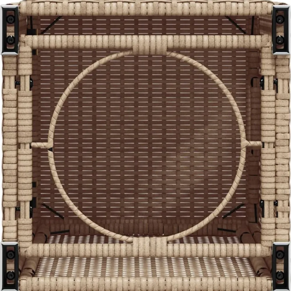 vidaXL Mesa cubierta para bombona de propano ratán 40x40x60 cm Beige