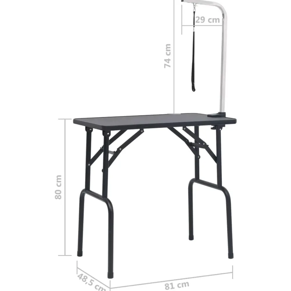 vidaXL Mesa de aseo para perros ajustable con 1 lazo Discount