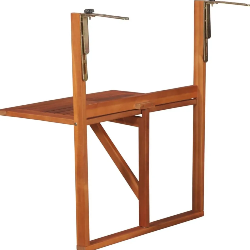 vidaXL Mesa de balcón colgante madera de acacia maciza 64,5x44x80 cm