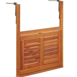 vidaXL Mesa de balcón colgante madera de acacia maciza 64,5x44x80 cm