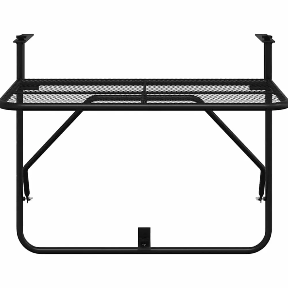 vidaXL Muebles De Jardín-Mesa de balcón de acero 60x40 cm