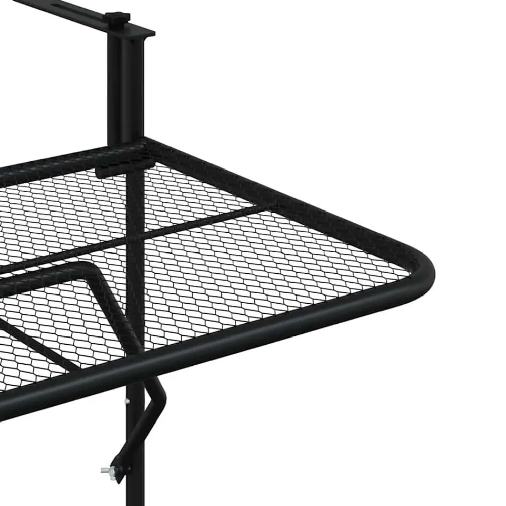vidaXL Muebles De Jardín-Mesa de balcón de acero 60x40 cm