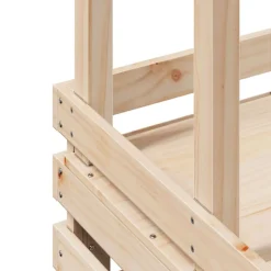 vidaXL Muebles De Jardín-Mesa de bar de jardín con techo madera maciza 112,5x57x195,5 cm