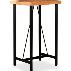 vidaXL Mesas-Mesa de bar de madera maciza de acacia 60x60x107 cm