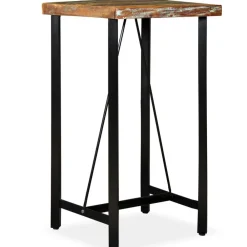 vidaXL Mesas-Mesa de bar de madera maciza reciclada 60x60x107 cm