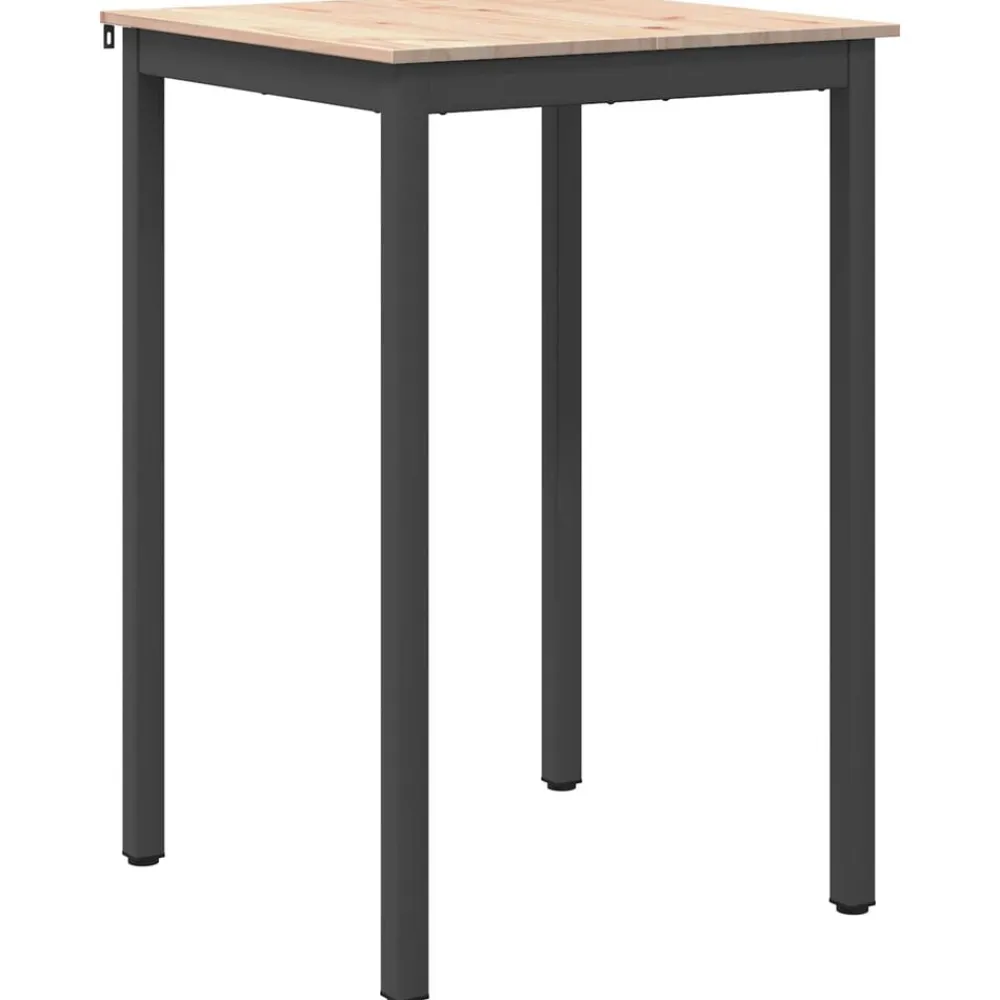 vidaXL Mesa de Bar 70 x 70 x 105 cm Madera de pino macizo Natural Discount