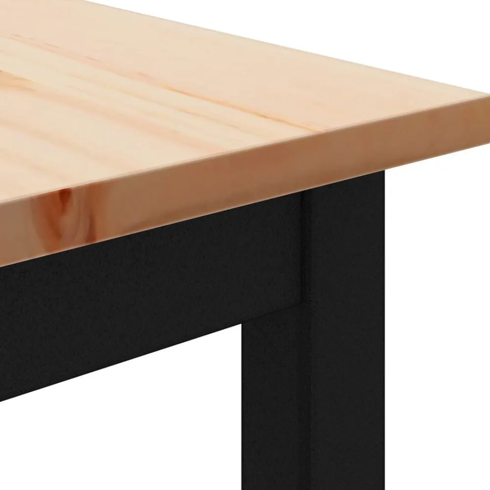 vidaXL Mesa de Bar 70 x 70 x 105 cm Madera de pino macizo Natural Discount