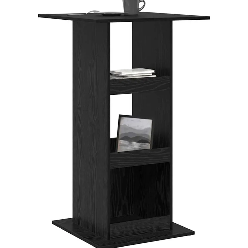 vidaXL Mesa de Bar 60 x 60 x 100 cm Madera contrachapada Roble negro New