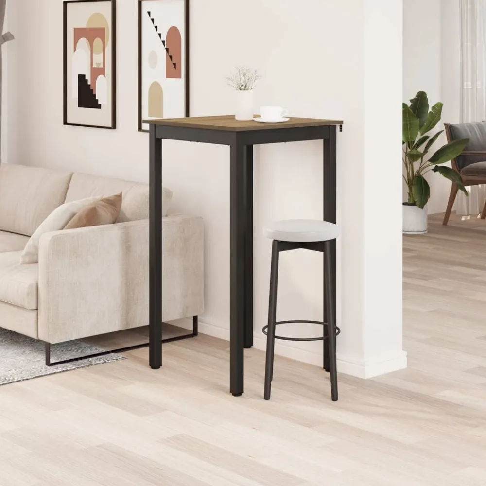 vidaXL Mesas-Mesa de barra de pie Madera de ingeniería