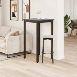 vidaXL Mesa de barra de pie Madera de ingeniería Gris sonoma New