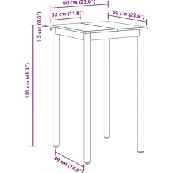 vidaXL Mesa de barra de pie Madera de ingeniería Gris sonoma New