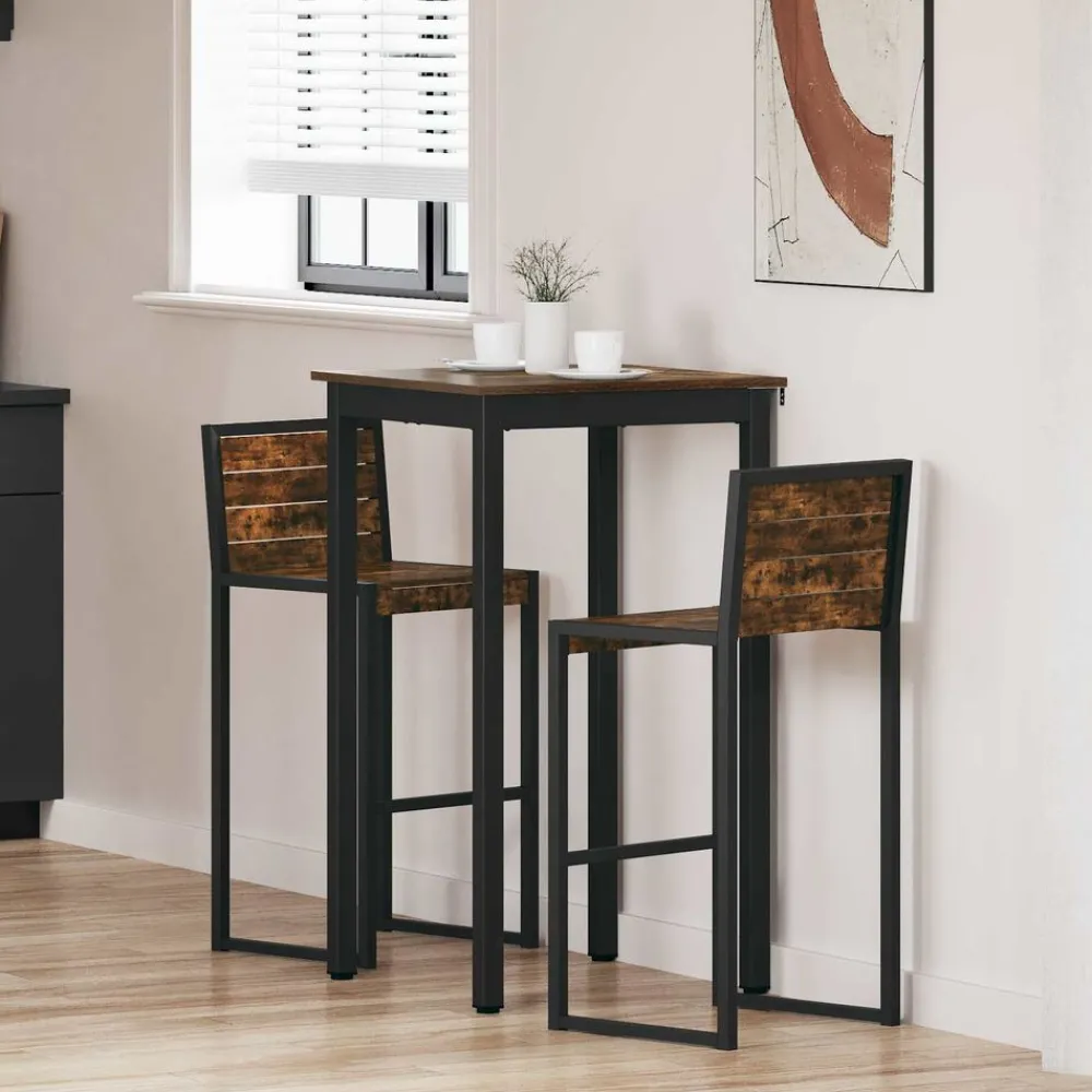 vidaXL Mesas-Mesa de barra de pie Madera de ingeniería