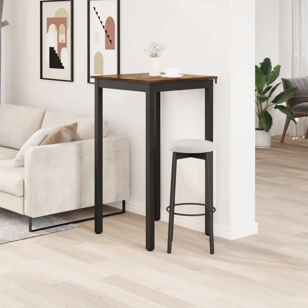 vidaXL Mesas-Mesa de barra de pie Madera de ingeniería