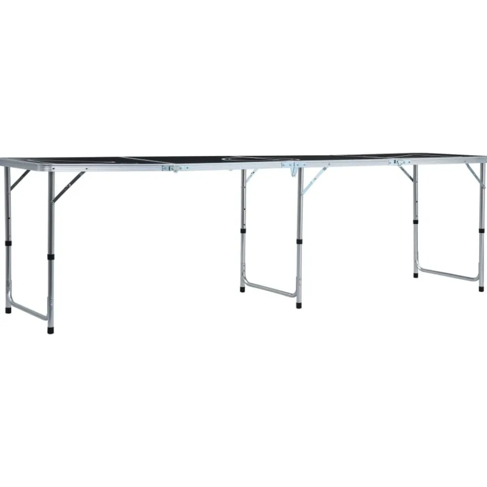 vidaXL Mesa de beer pong plegable con tazas y bolas de 240 cm