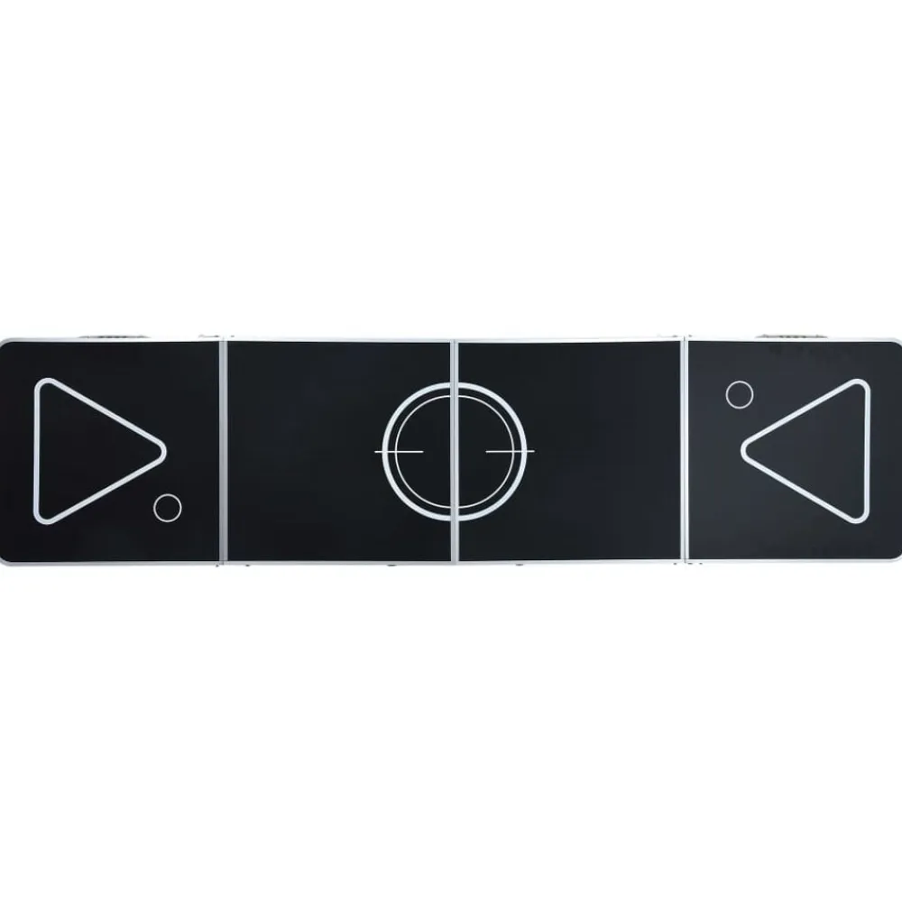 vidaXL Mesa de beer pong plegable negro 240 cm New