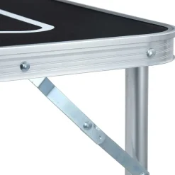vidaXL Mesa de beer pong plegable negro 240 cm New