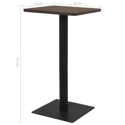 vidaXL Mesa de bistró 50x50x107 cm Ceniza oscuro Sale