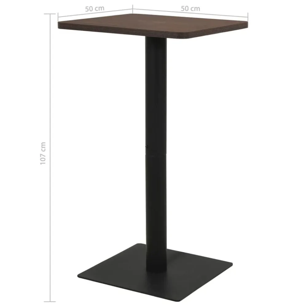 vidaXL Mesa de bistró 50x50x107 cm Ceniza oscuro Sale