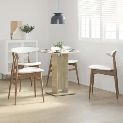vidaXL Mesa de bistró contrachapada color 60x60x75 cm Roble Sonoma Best