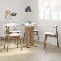 vidaXL Mesas-Mesa de bistró madera de ingeniería 60x60x75 cm