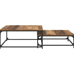 vidaXL Mesas-Mesa de Café 2 pcs Madera de ingeniería