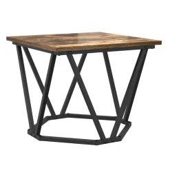 vidaXL Mesa de Café 3 pcs Madera Ingenierizada y Acero Roble ahumado Best