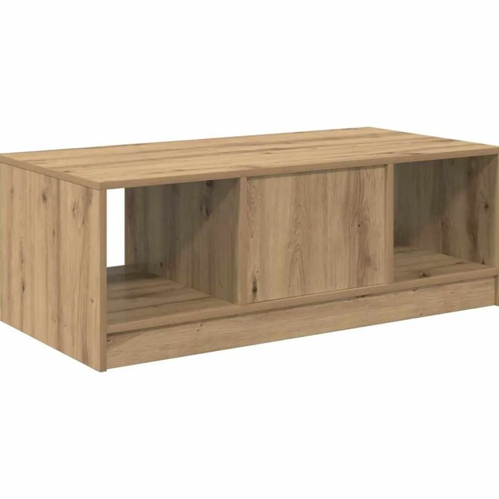 vidaXL Mesas-Mesa de Café con cajón Roble artesanal 102 x 50 x 36cm