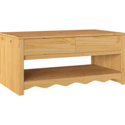 vidaXL Mesas-Mesa de Café con cajón Drammen Roble 99 x 55 x 45 cm