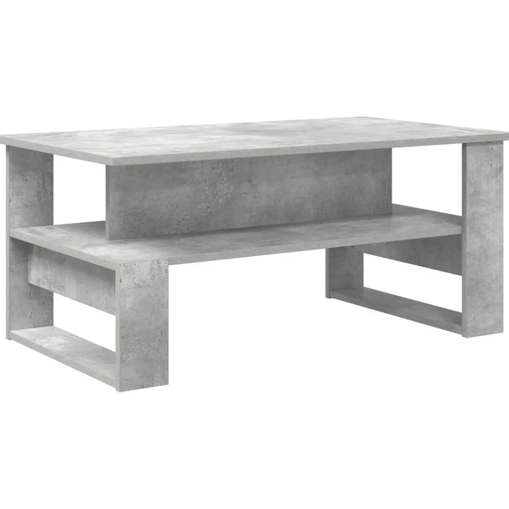 vidaXL Mesa de Café Gris Concreto 90 x 50 x 40 cm Madera de ingeniería Gris hormigón Best