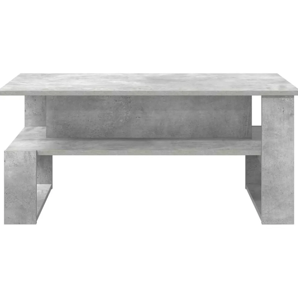 vidaXL Mesa de Café Gris Concreto 90 x 50 x 40 cm Madera de ingeniería Gris hormigón Best