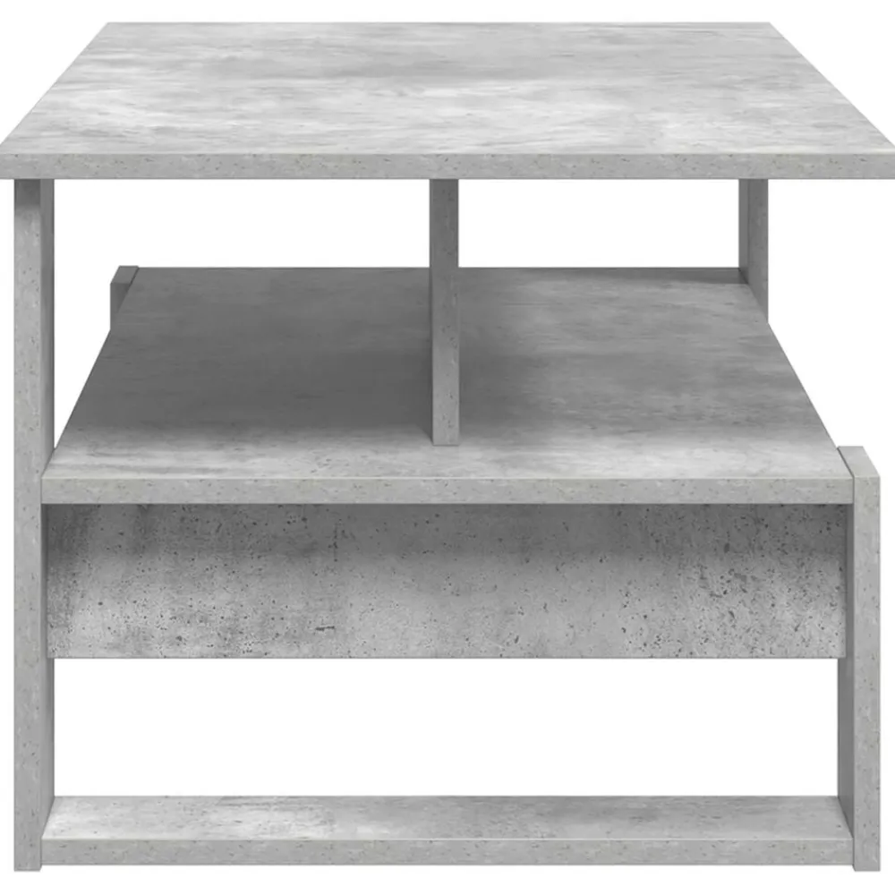 vidaXL Mesa de Café Gris Concreto 90 x 50 x 40 cm Madera de ingeniería Gris hormigón Best