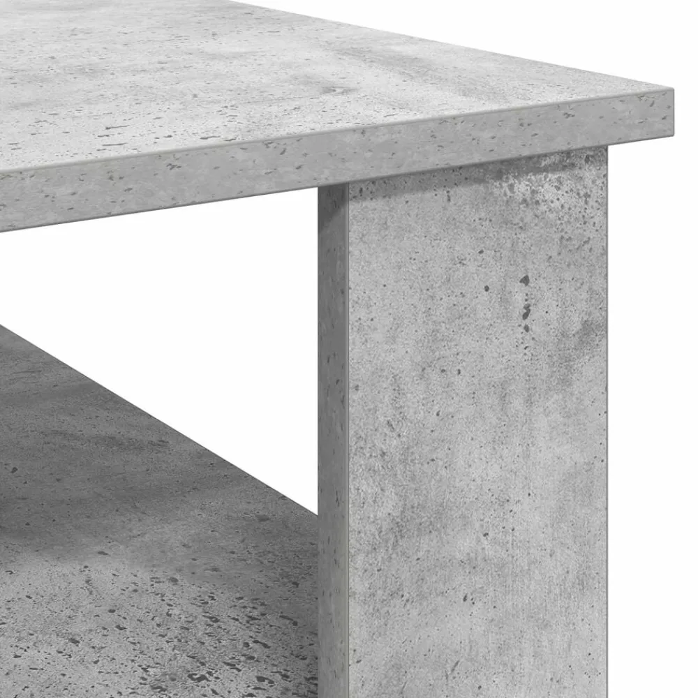 vidaXL Mesa de Café Gris Concreto 90 x 50 x 40 cm Madera de ingeniería Gris hormigón Best