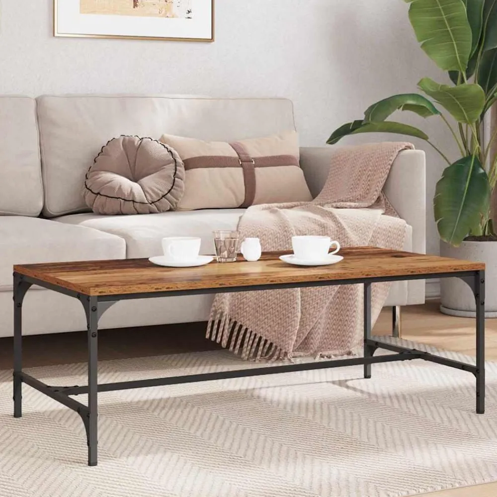 vidaXL Mesa de Café 100 x 50 x 35 cm Madera envejecida Outlet