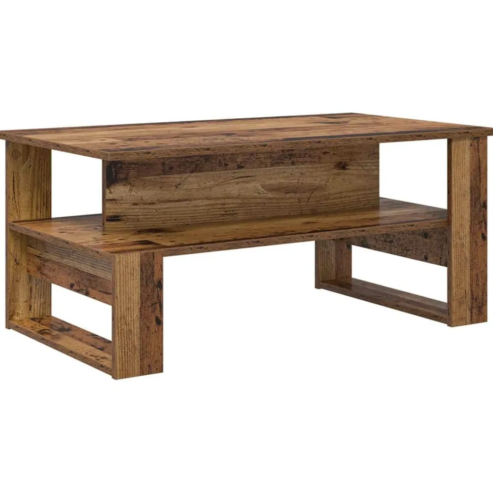 vidaXL Mesas-Mesa de Café Madera vieja 90 x 50 x 40 cm Madera de ingeniería