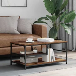 vidaXL Mesas-Mesa de Café 90 x 49 x 40 cm Madera contrachapada