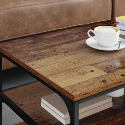 vidaXL Mesas-Mesa de Café 90 x 49 x 40 cm Madera contrachapada