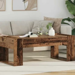 vidaXL Mesa de Café Madera vieja 110 x 50 x 41 cm Madera de ingeniería Madera envejecida Online
