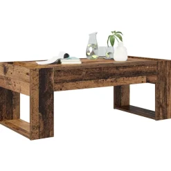 vidaXL Mesa de Café Madera vieja 110 x 50 x 41 cm Madera de ingeniería Madera envejecida Online