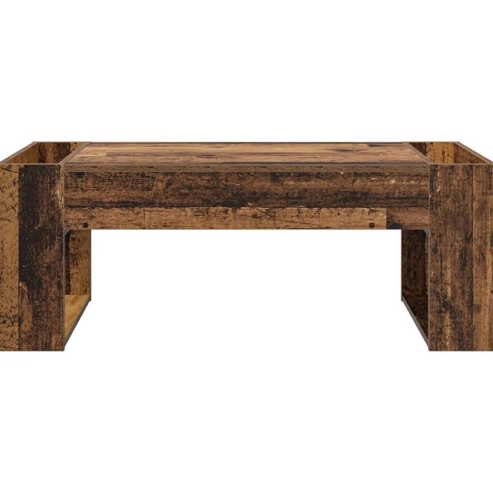 vidaXL Mesa de Café Madera vieja 110 x 50 x 41 cm Madera de ingeniería Madera envejecida Online