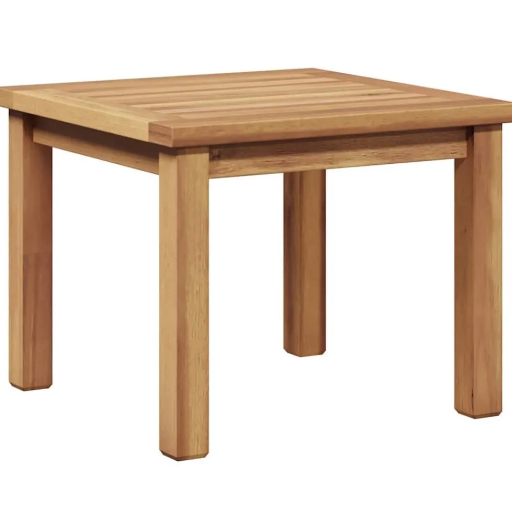 vidaXL Muebles De Jardín-Mesa de Café Marrón 45 x 45 x 36 cm Madera de teca maciza