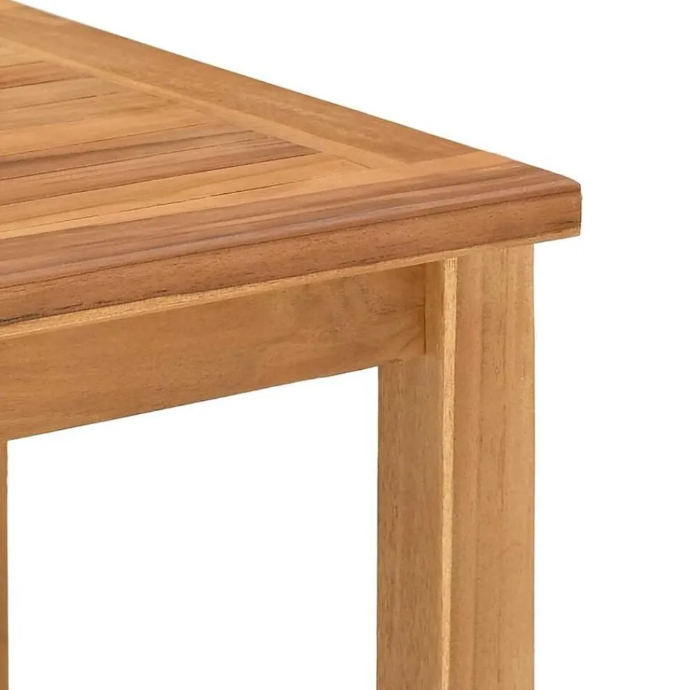vidaXL Muebles De Jardín-Mesa de Café Marrón 45 x 45 x 36 cm Madera de teca maciza