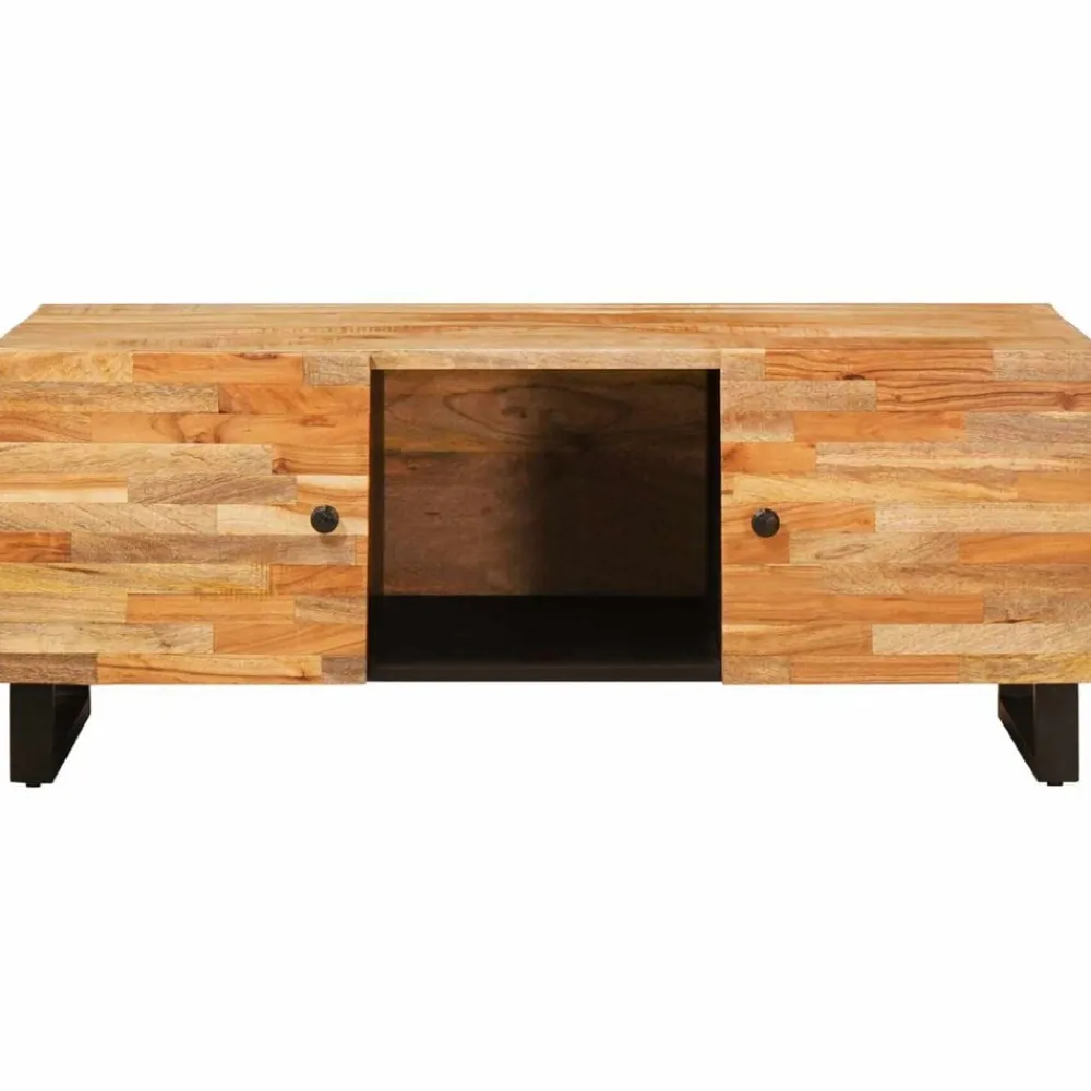 vidaXL Mesas-Mesa de Café Marrón 100 x 54 x 40 cm Madera de mango maciza