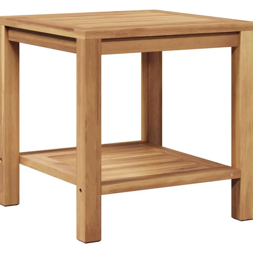 vidaXL Mesa de Café Marrón 45 x 45 x 45 cm Madera de teca maciza Sale