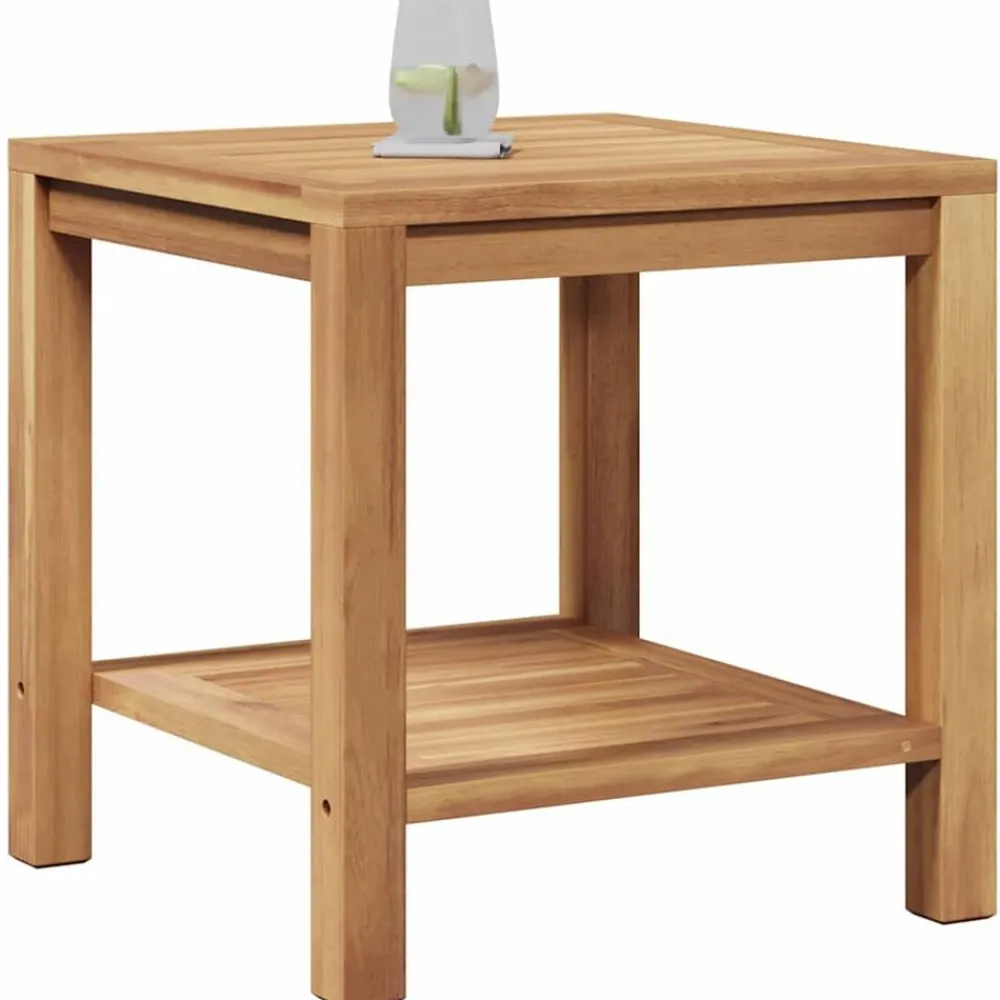 vidaXL Mesa de Café Marrón 45 x 45 x 45 cm Madera de teca maciza Sale