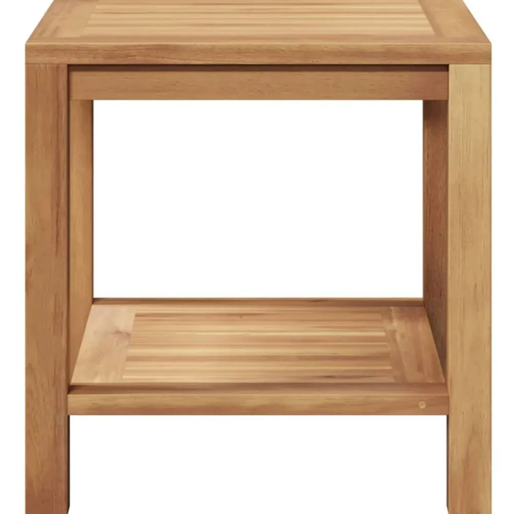 vidaXL Mesa de Café Marrón 45 x 45 x 45 cm Madera de teca maciza Sale